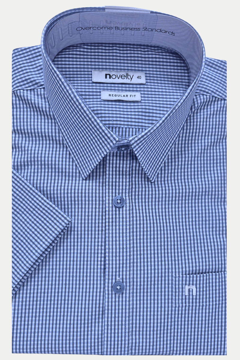 Áo sơ mi nam ngắn tay Novelty Regular fit caro NSMMINMTCR240616N