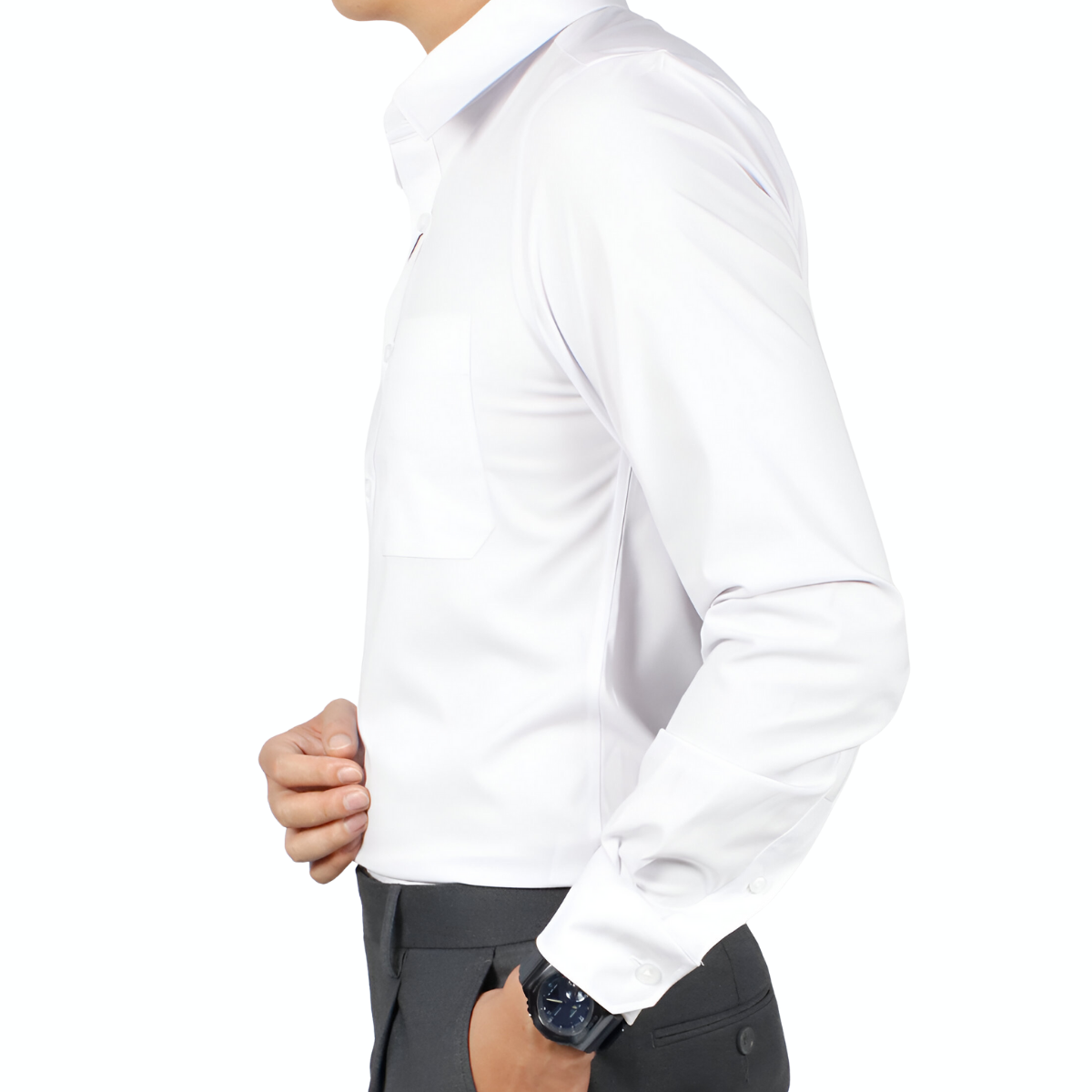 Áo sơ mi trắng dài tay Novelty Regular fit NSMMMWMSPR200280D