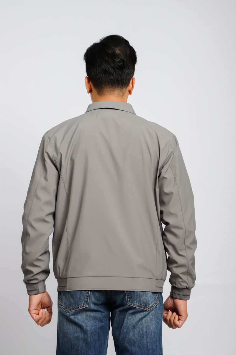 Áo jacket nam bonding cổ bẻ Novelty màu xám 2203142