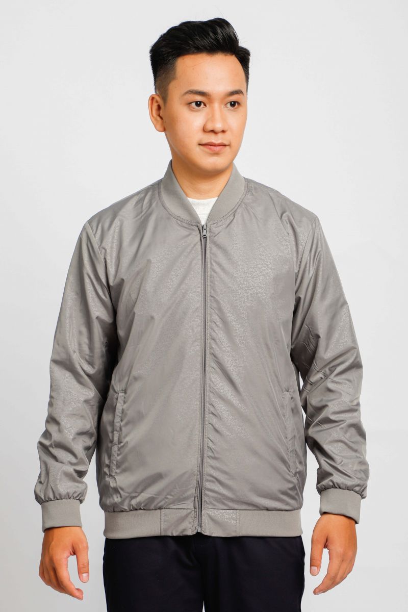Áo jacket nam in chìm Novelty xám nhạt 2203352