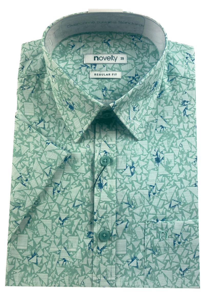 Áo sơ mi nam ngắn tay Novelty Regular fit Hoa vănNSMMINMTCR240347N