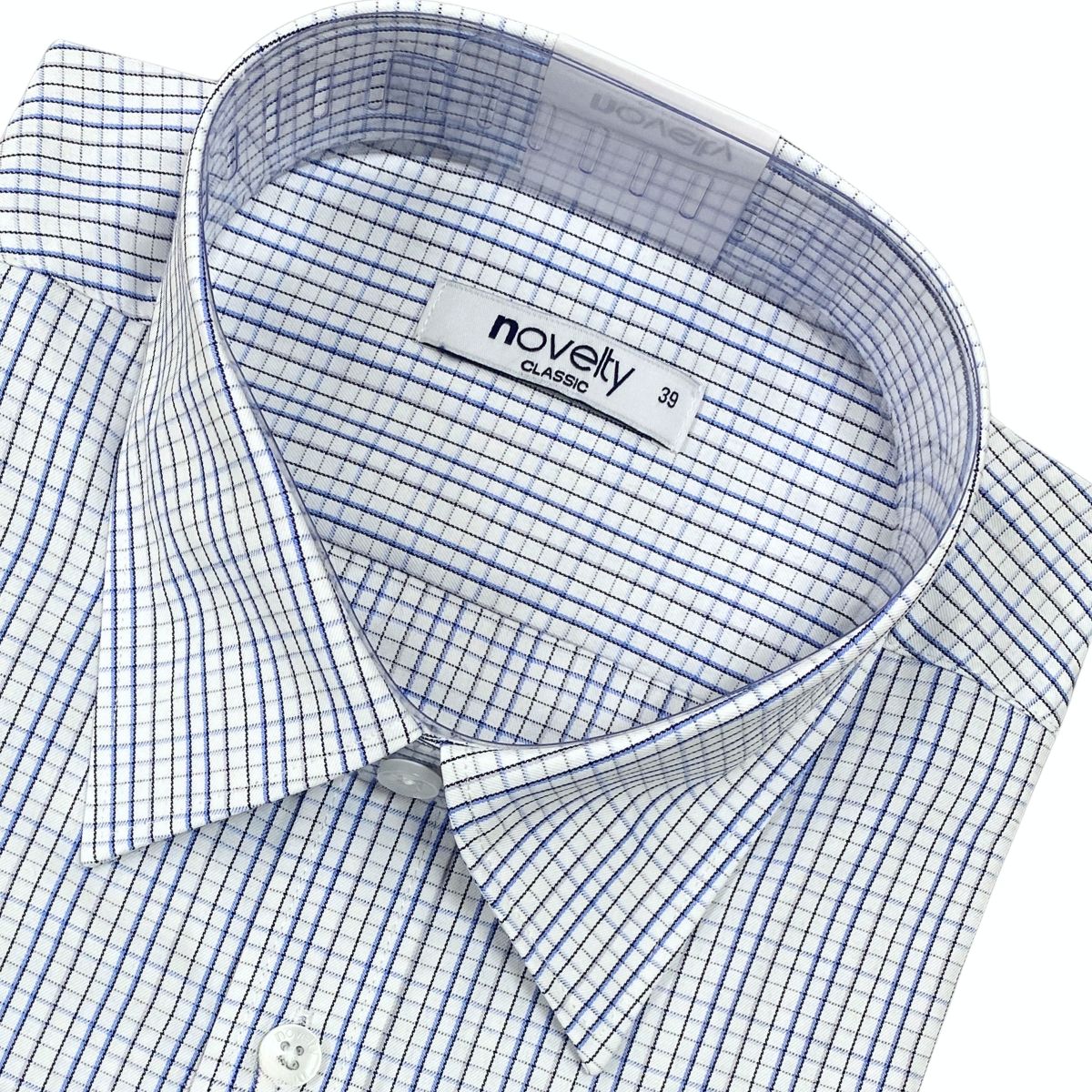 ÁO SƠ MI NAM DÀI TAY NOVELTY CLASSIC RECYCLED T/C CARO XANH NSMMCNMRCC260842D
