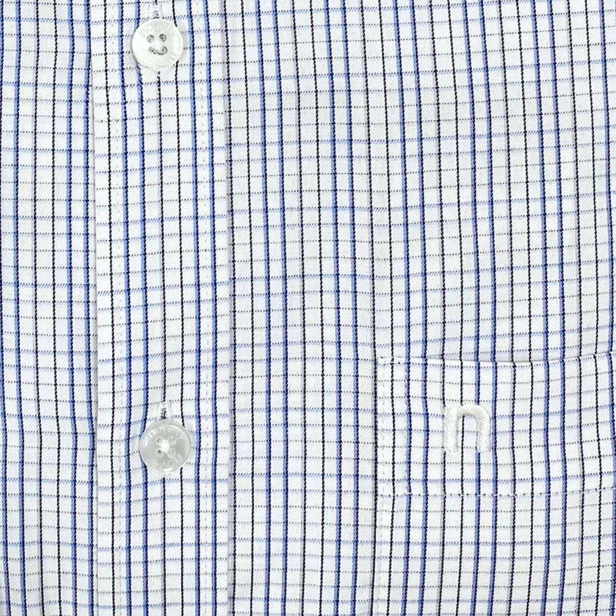 ÁO SƠ MI NAM DÀI TAY NOVELTY CLASSIC RECYCLED T/C CARO XANH NSMMCNMRCC260842D
