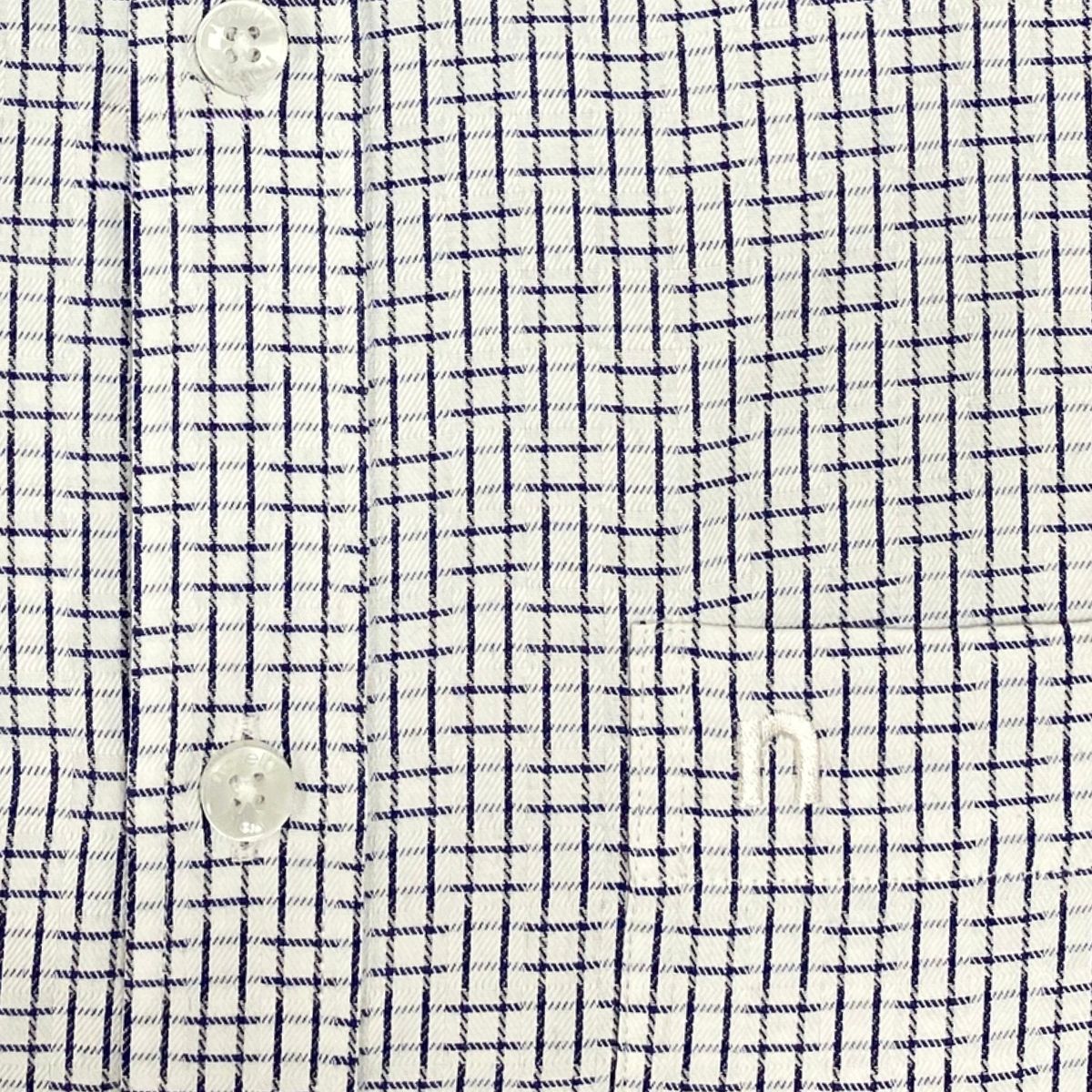 ÁO SƠ MI NAM NGẮN TAY NOVELTY CLASSIC RECYCLED T/C CARO XANH NSMMSNMRCC260848N