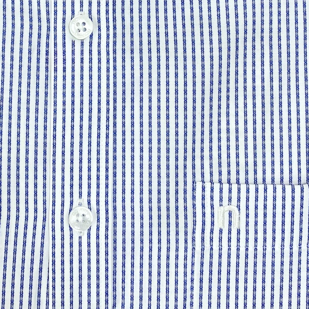 ÁO SƠ MI NAM NGẮN TAY NOVELTY CLASSIC RECYCLED T/C SỌC TRẮNG NSMMSNMRCC260856N
