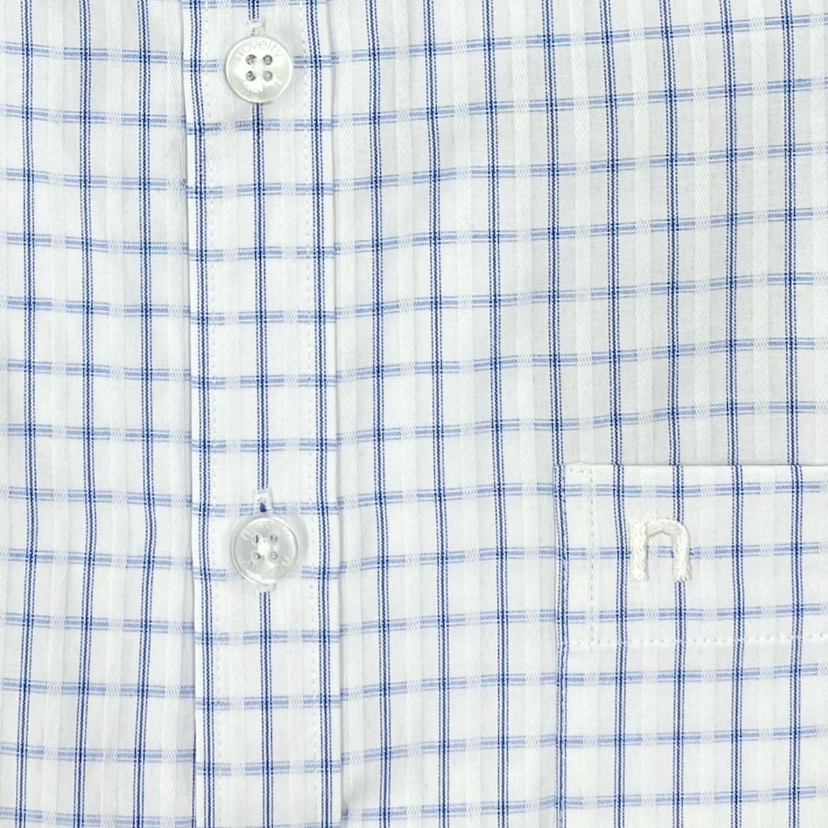 ÁO SƠ MI NAM NGẮN TAY NOVELTY REGULAR FIT RECYCLED T/C SỌC TRẮNG NSMMSNMRCR260852N