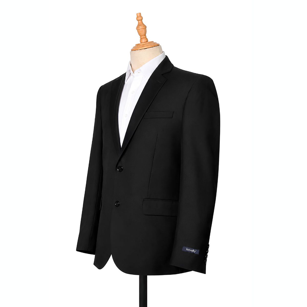 BỘ VEST NAM 2 NÚT NOVELTY CLASSIC ĐAI LƯNG CO GIÃN MÀU ĐEN NVTMMDMT3C2610252