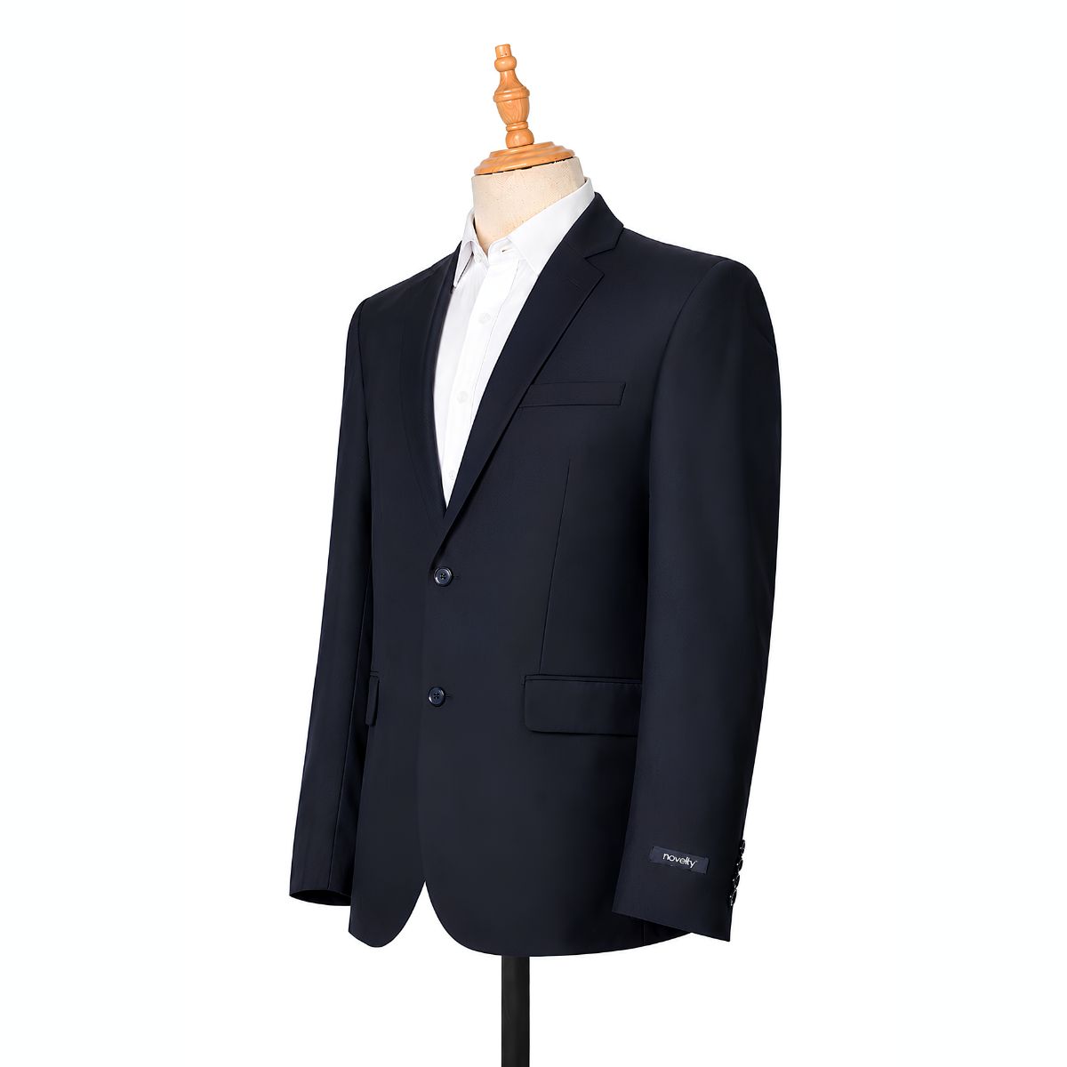 BỘ VEST NAM 2 NÚT NOVELTY CLASSIC ĐAI LƯNG CO GIÃN MÀU XANH ĐEN NVTMMDMT3C2610242
