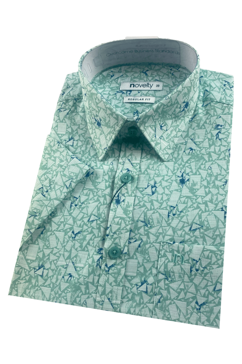 Áo sơ mi nam ngắn tay Novelty Regular fit Hoa vănNSMMINMTCR240347N