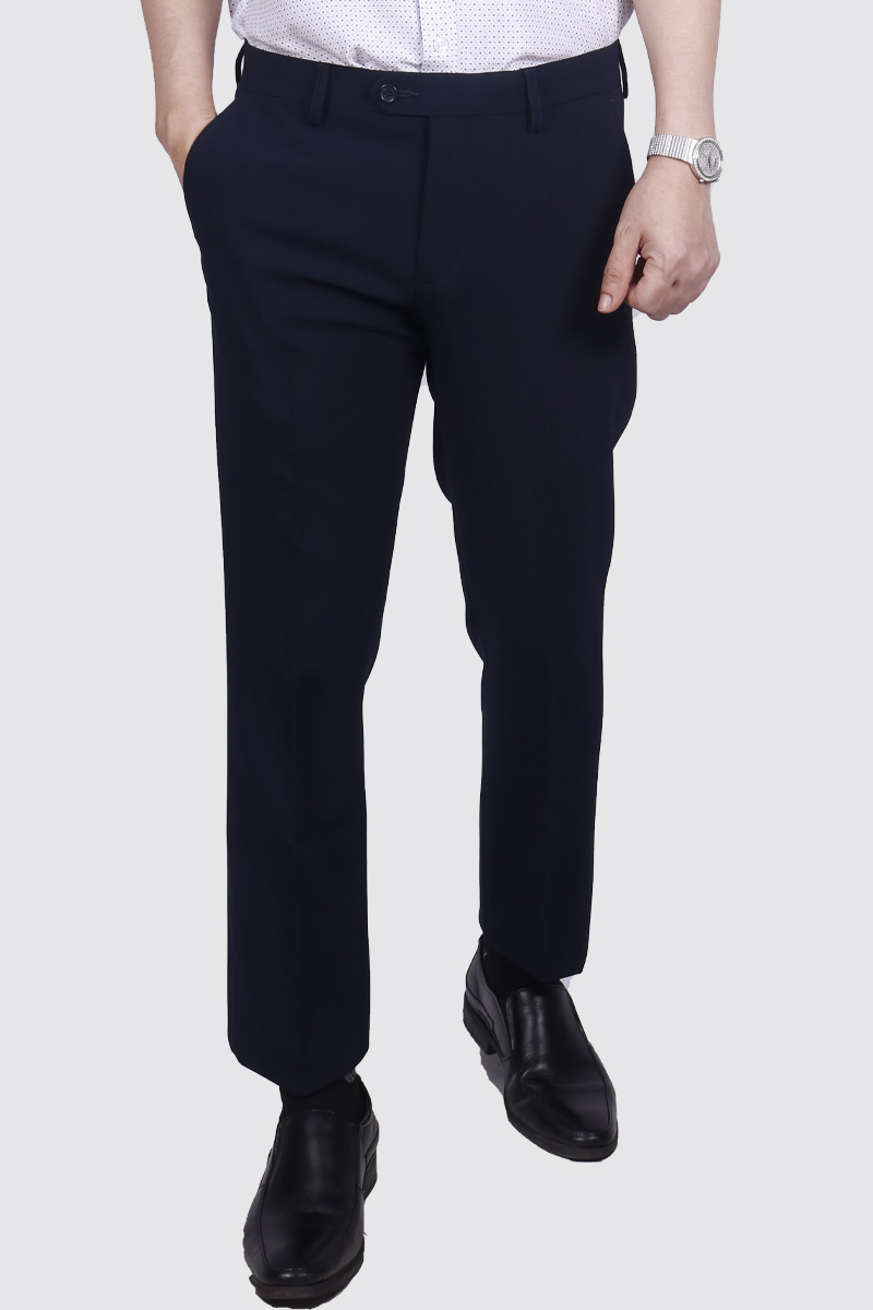 Quần tây nam Novelty Slim fit xanh đen NQTMMDMT3F2404400