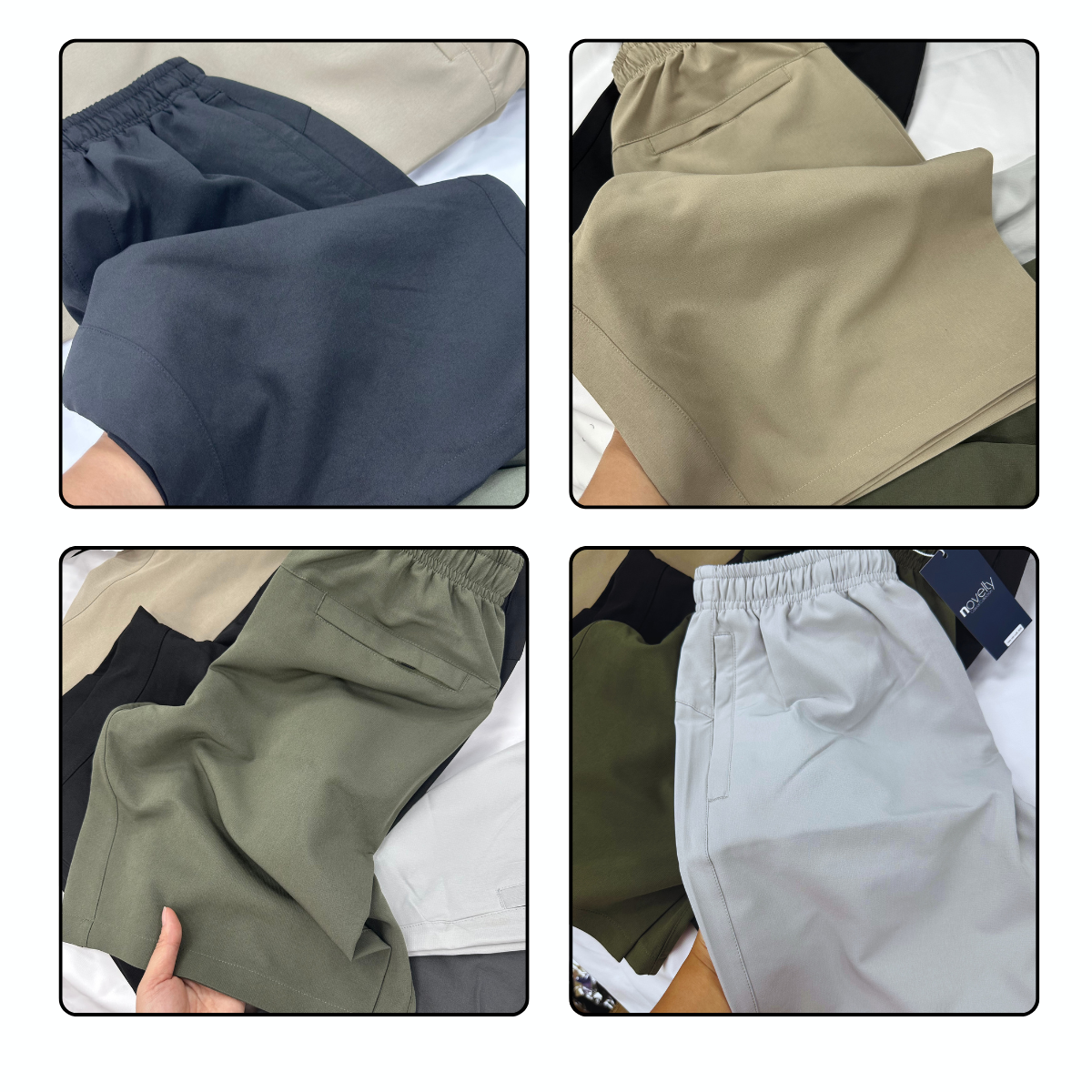 QUẦN SHORT THỂ THAO NAM NOVELTY REGULAR FIT XANH RÊU NSHMMDMPSR250434N