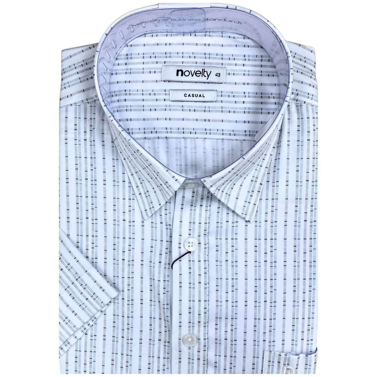 Áo sơ mi nam ngắn tay Novelty Casual Hoa văn NSMMINMSPB240461N