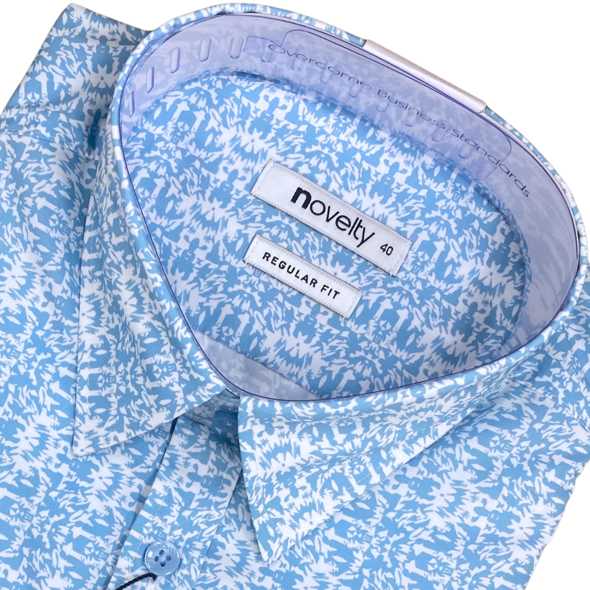 Áo sơ mi nam ngắn tay Novelty Regular fit Hoa văn NSMMINMMSR240581N