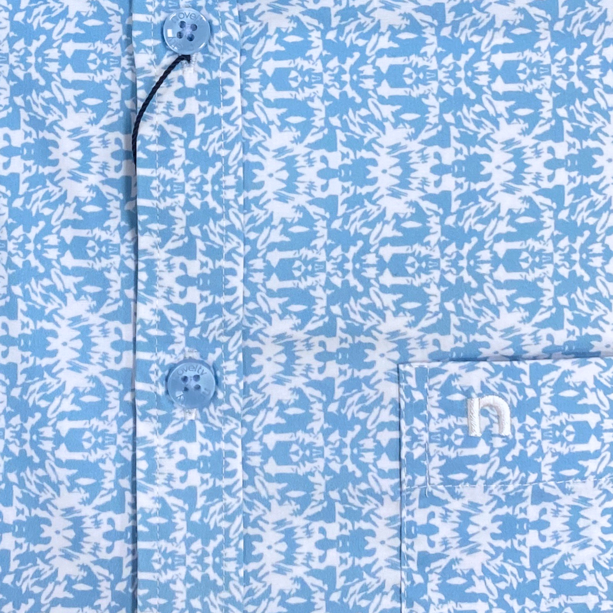 Áo sơ mi nam ngắn tay Novelty Regular fit Hoa văn NSMMINMMSR240581N