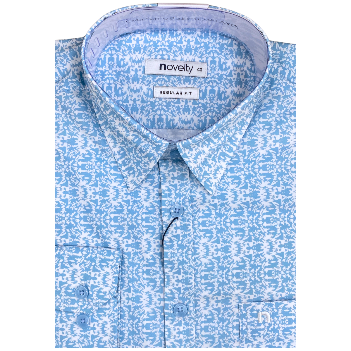 Áo sơ mi nam dài tay Novelty Regular fit Hoa văn NSMMINMMSR240572D