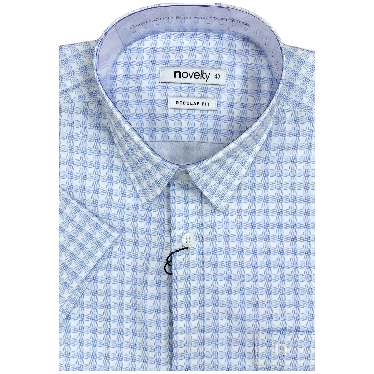 Áo sơ mi nam ngắn tay Novelty Regular fit Caro lớn NSMMCLMMSR240578N