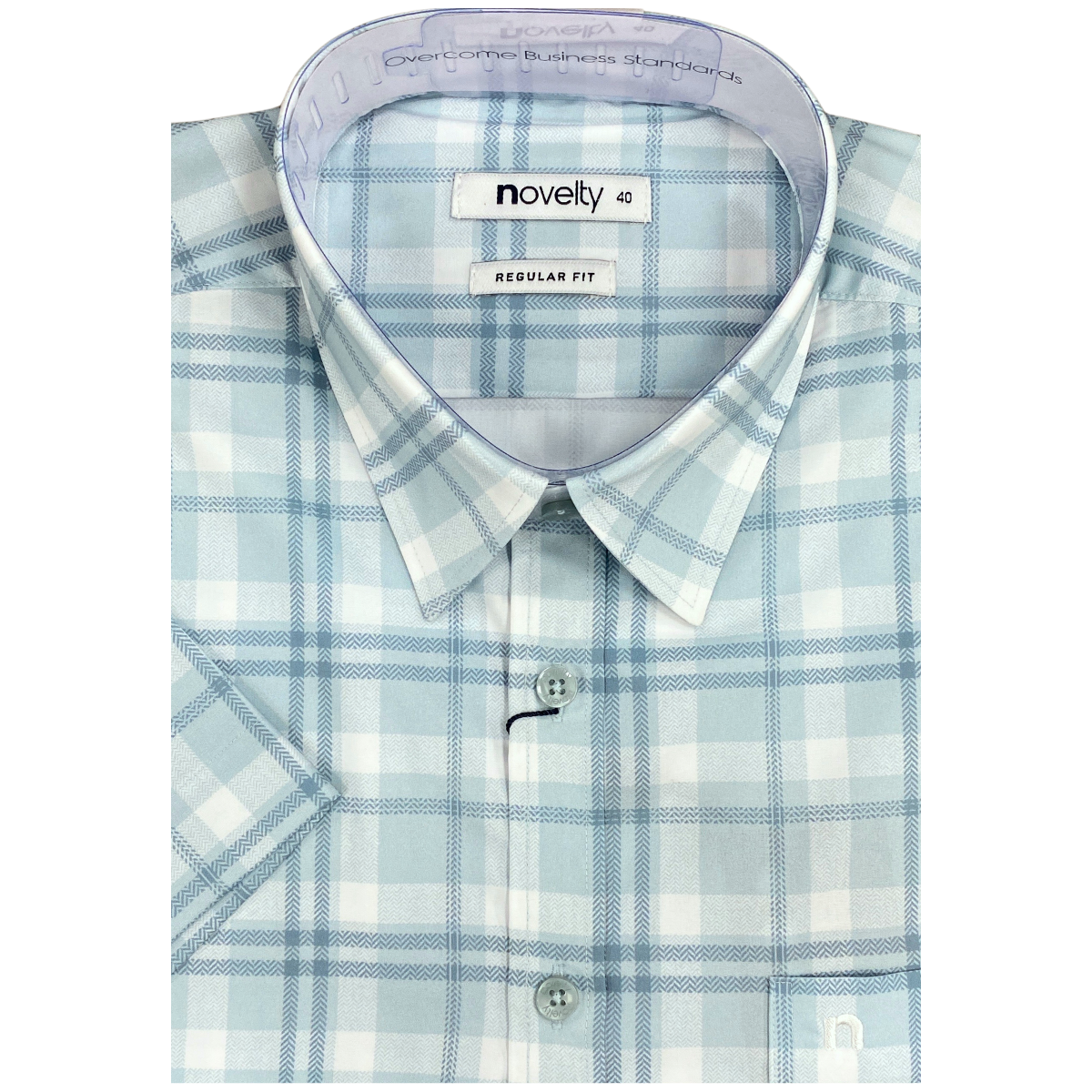 Áo sơ mi nam ngắn tay Novelty Regular fit Caro lớn NSMMCLMMSR240579N