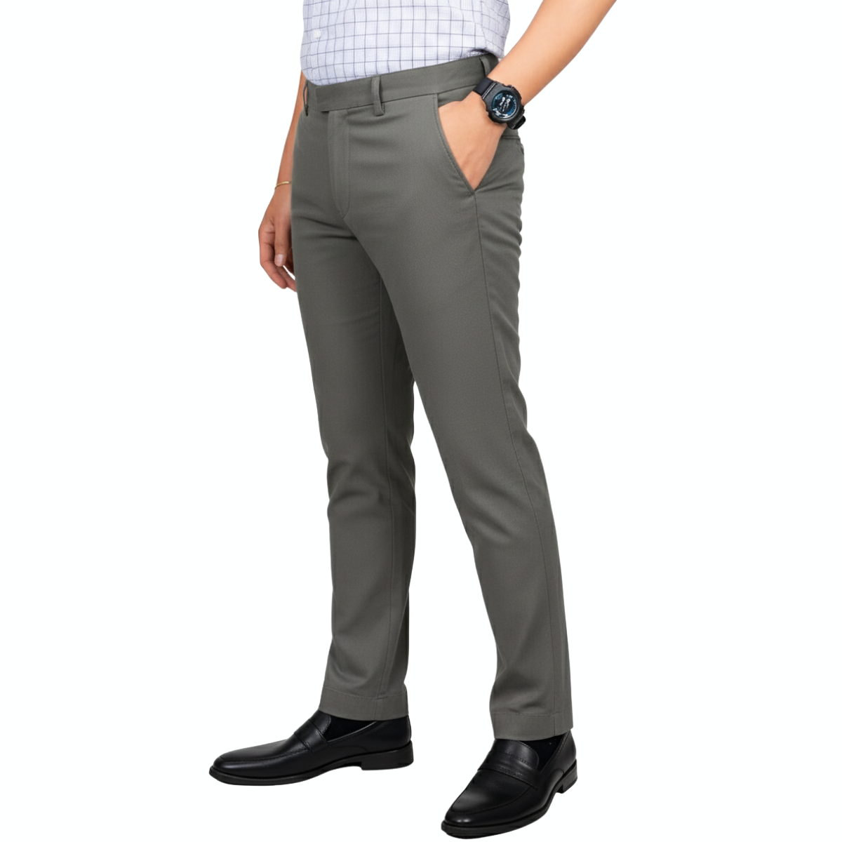 Quần dài khaki nam 0Ply Novelty Regular fit màu xám NQKMMDMCSR2501680