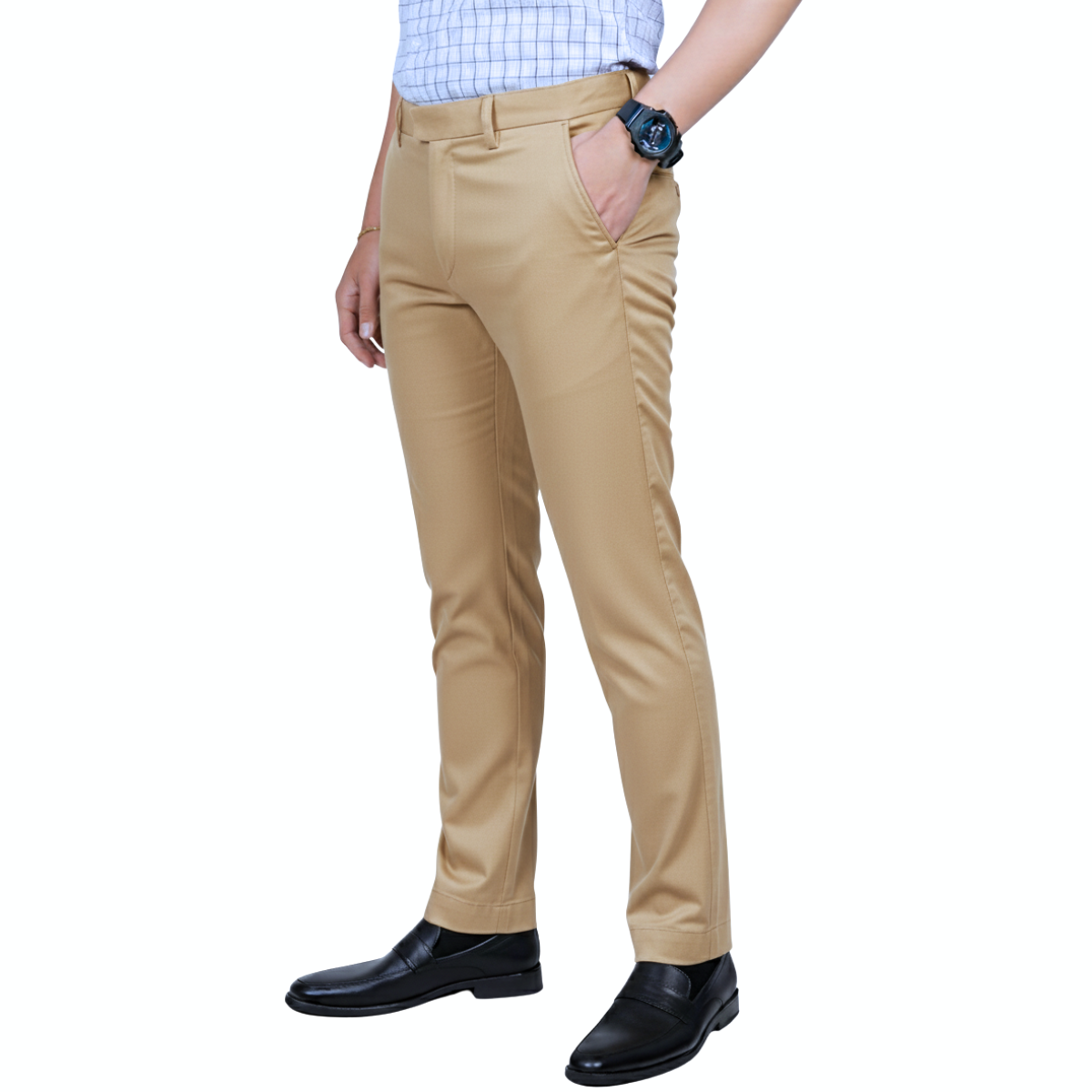 QUẦN DÀI KHAKI NAM 0PLY NOVELTY REGULAR FIT TRƠN MÀU NÂU NQKMMDMCSR2507100