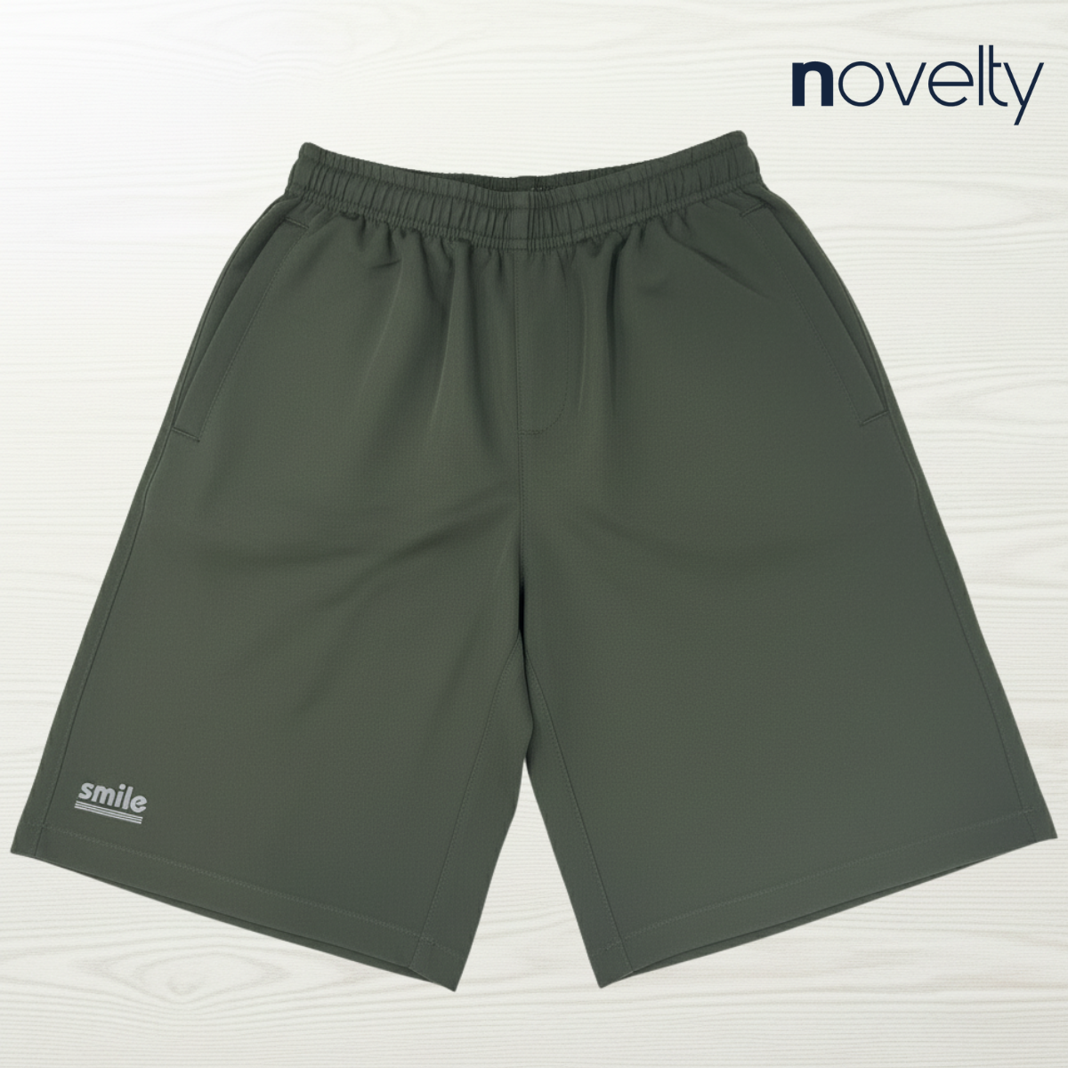 QUẦN SHORT THỂ THAO NAM NOVELTY REGULAR FIT XANH RÊU NSHMMDMPSR250434N