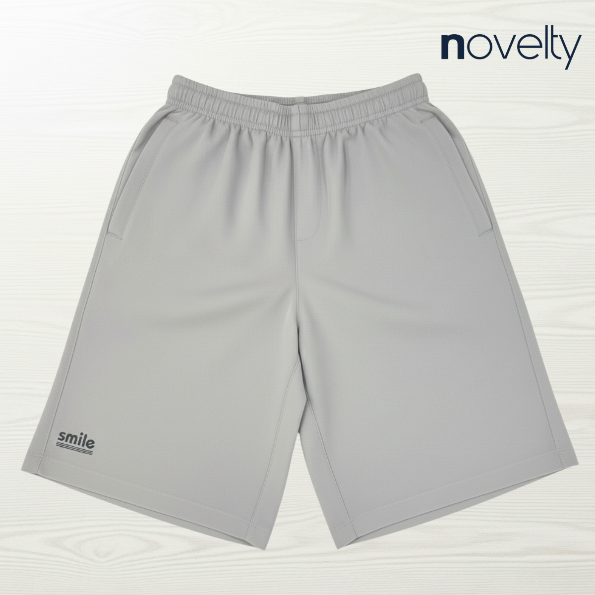 QUẦN SHORT THỂ THAO NAM NOVELTY REGULAR FIT XÁM NHẠT NSHMMNMPSR250436N