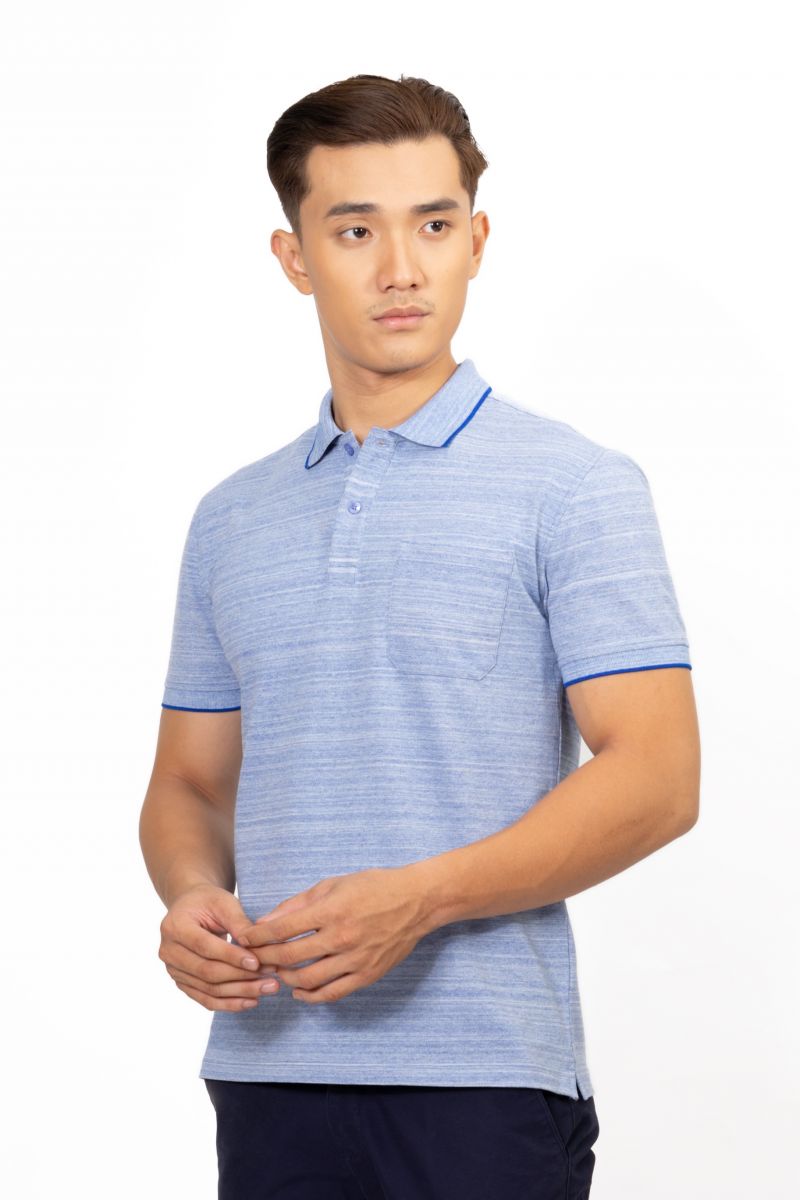 Combo Couple Áo polo nam - nữ màu xanh tím than 191213N - 200055N