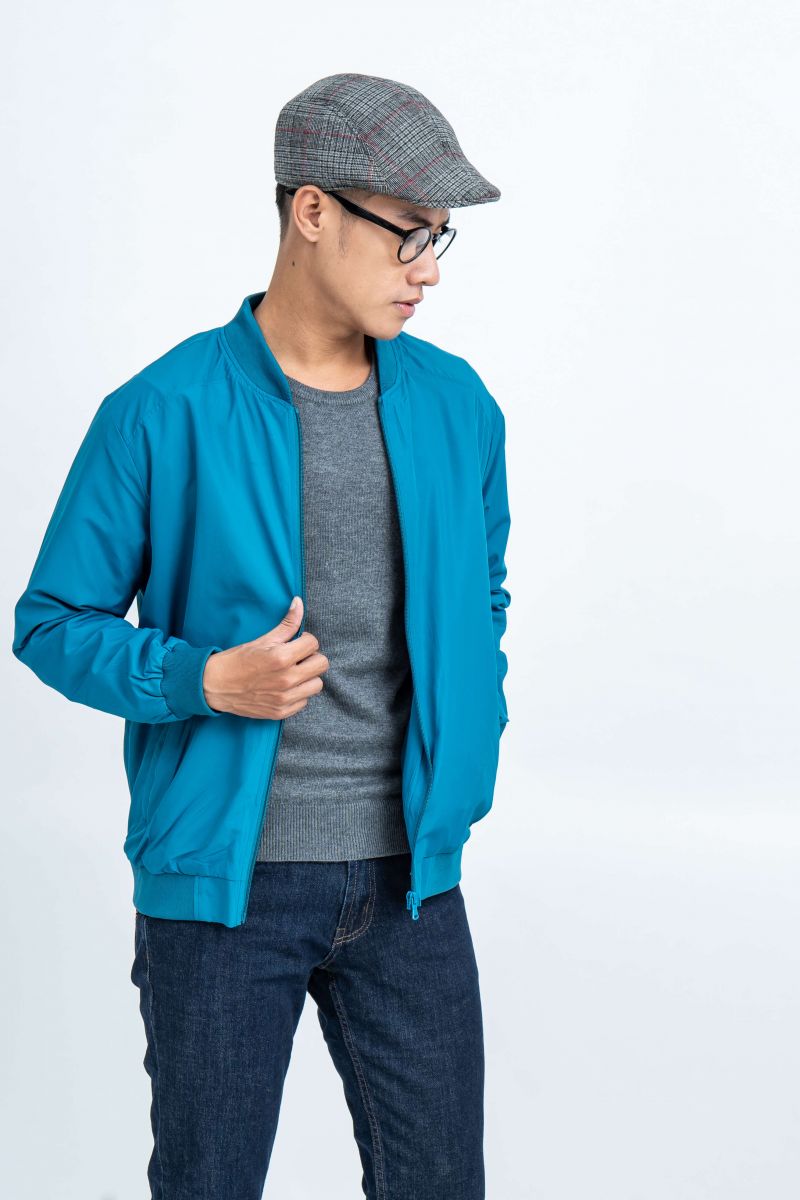 Áo Jacket nam Novelty 02 Lớp màu xanh ve chai NJKMMDMPLR1806492