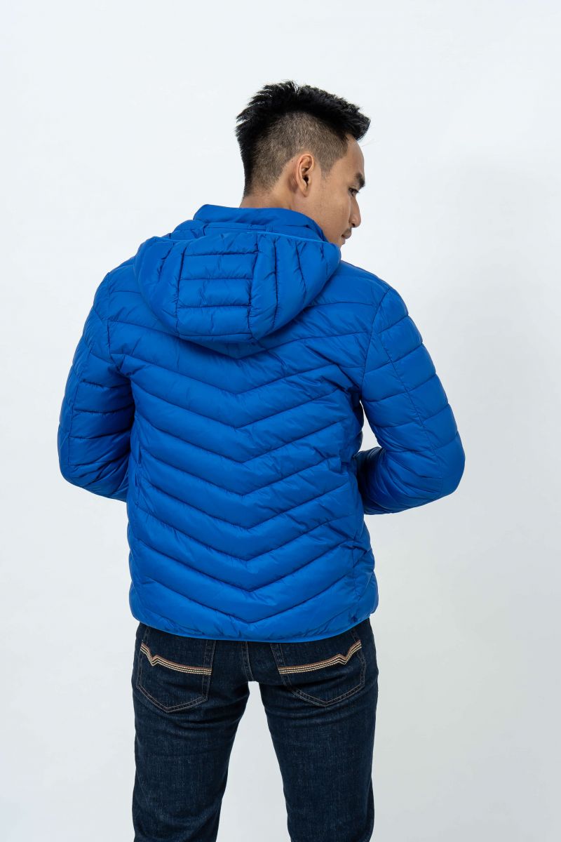 Áo Jacket nam Novelty 03 lớp lông vũ nhân tạo màu xanh Coban 1805334