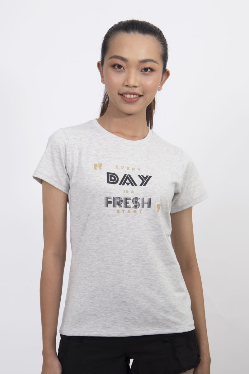 Combo Couple Áo T-shirt cổ tròn nam - nữ màu trắng 200005N - 200066N