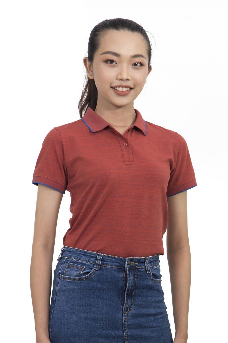 Combo Couple Áo polo nam - nữ màu đỏ 191210N - 200052N
