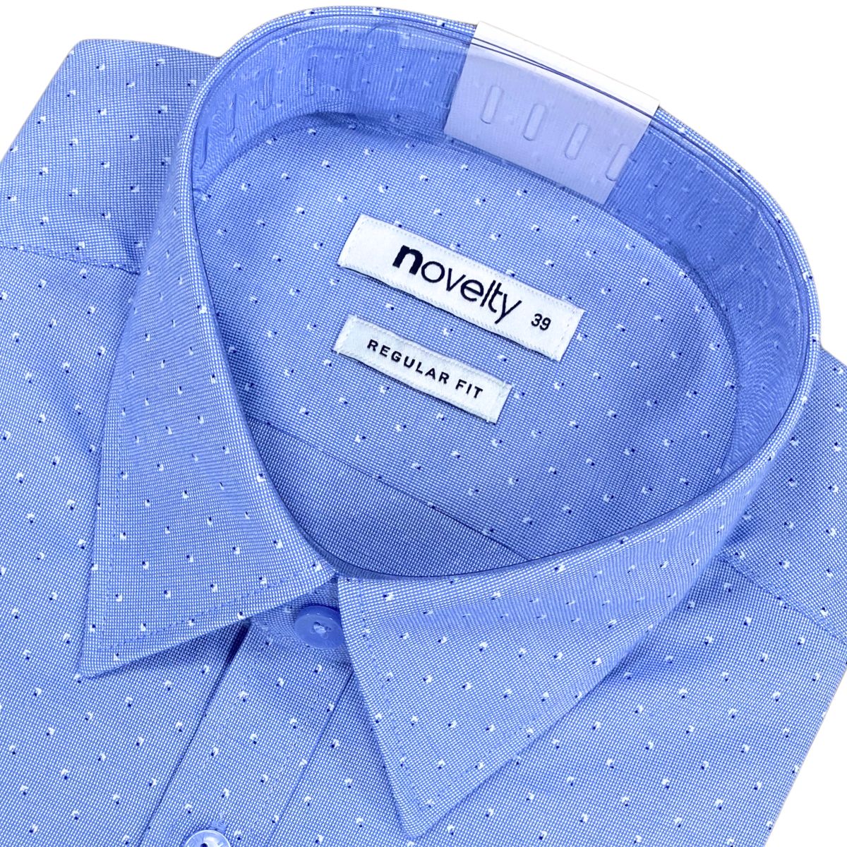 ÁO SƠ MI NAM DÀI TAY NOVELTY REGULAR FIT T/C RECYCLED HOA VĂN XANH NSMMINMRCR250658D