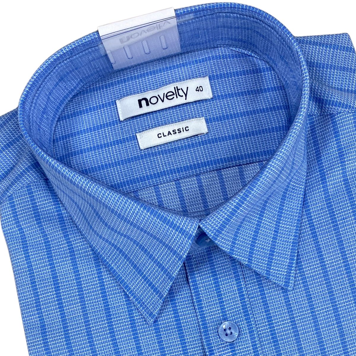 ÁO SƠ MI NAM DÀI TAY NOVELTY CLASSIC BAMBOO CARO XANH NSMMCLMT3C250286D