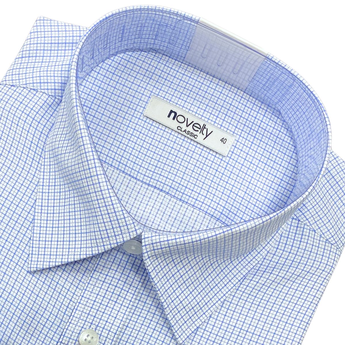 ÁO SƠ MI NAM DÀI TAY NOVELTY CLASSIC RECYCLED T/C SỌC NHỎ XANH NSMMSNMRCC250761D