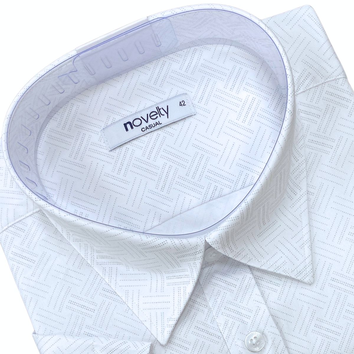 ÁO SƠ MI NAM NGẮN TAY NOVELTY CASUAL BAMBOO HOA VĂN TRẮNG NSMMINMT3B260792N