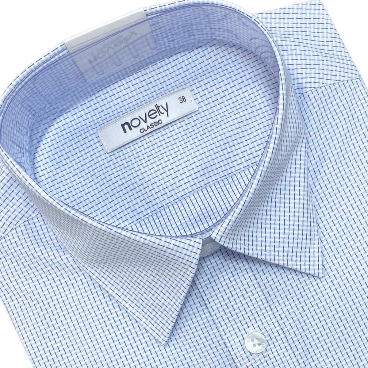 ÁO SƠ MI NAM DÀI TAY NOVELTY CLASSIC RECYCLED T/C SỌC NHỎ XANH NSMMSNMRCC250826D