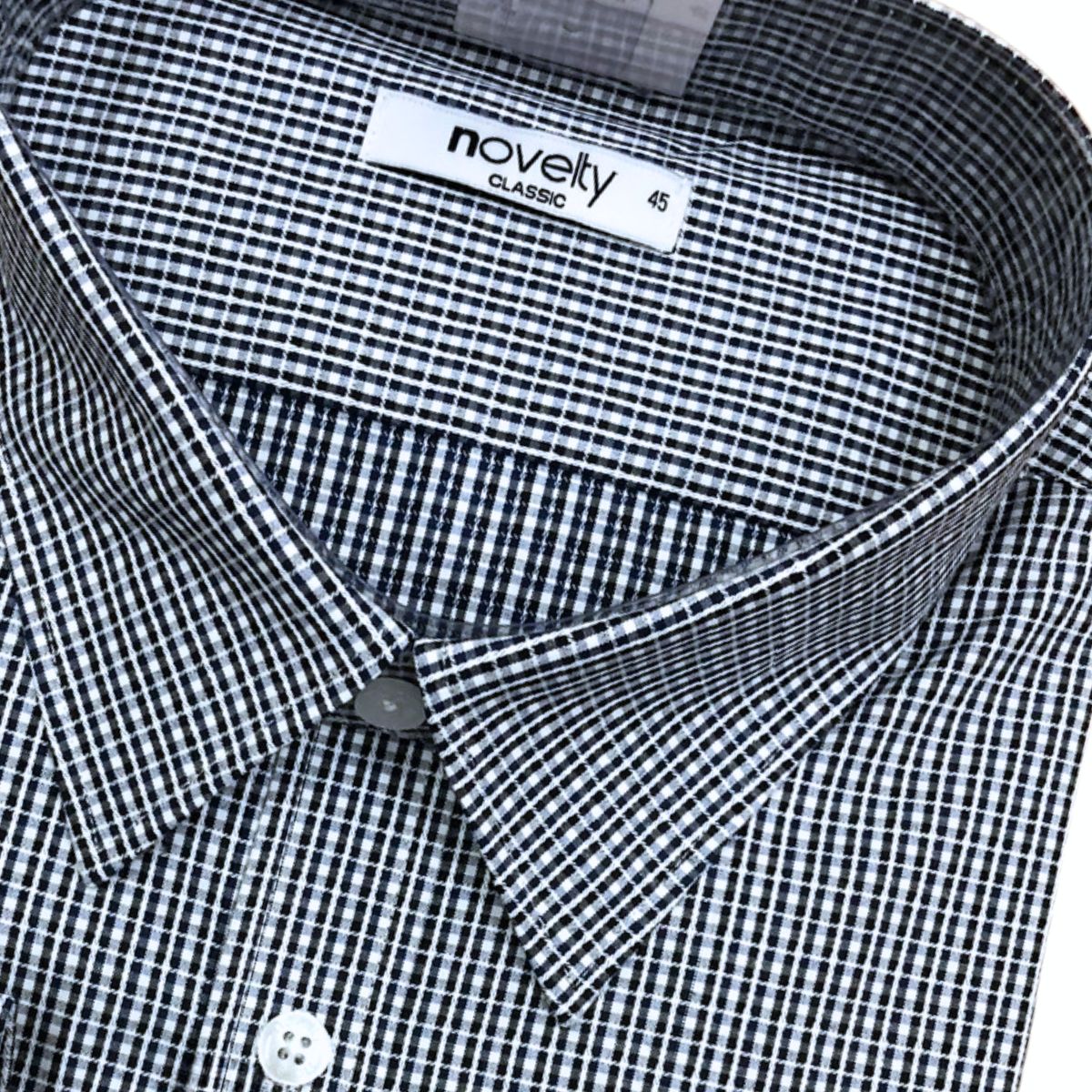 ÁO SƠ MI NAM NGẮN TAY NOVELTY CLASSIC RECYCLED T/C SỌC ĐEN NSMMSNMRCC260884N