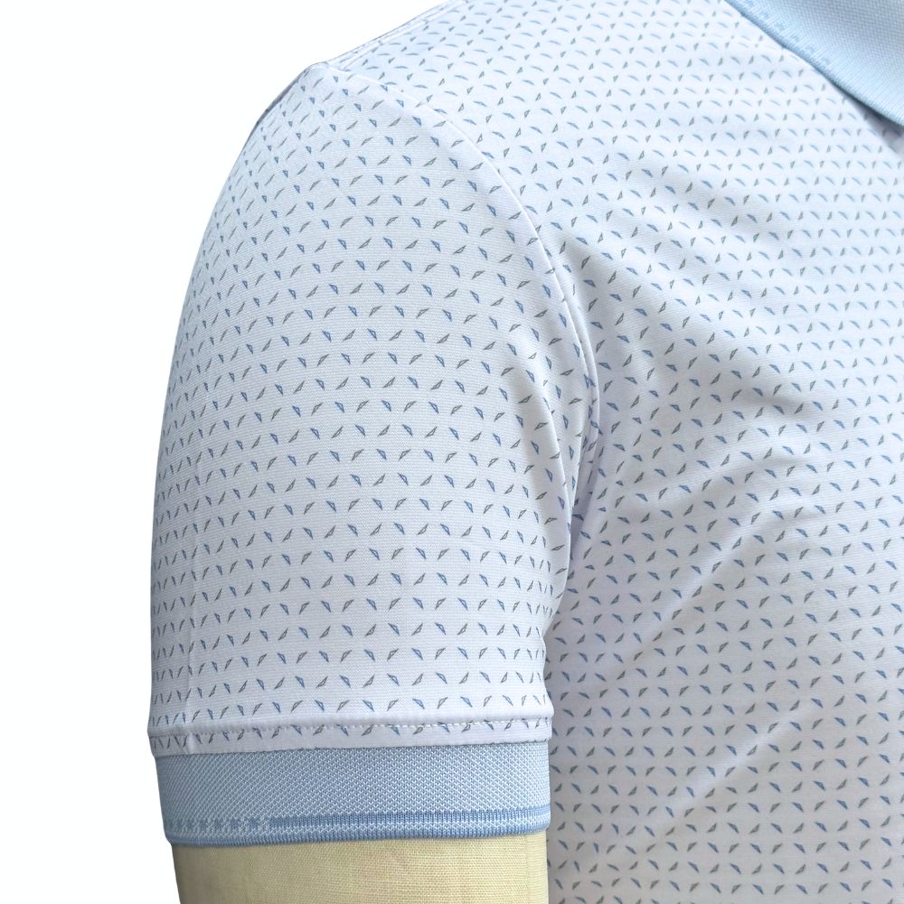 ÁO POLO NAM NOVELTY REGULAR FIT TENCEL HOA VĂN XANH NATMINMT3R260895N