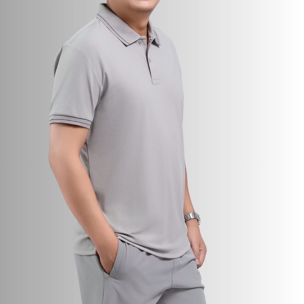 ÁO POLO NAM NOVELTY REGULAR FIT COOL FEELING TRƠN MÀU NÂU NHẠT NATMMNMNER260888N