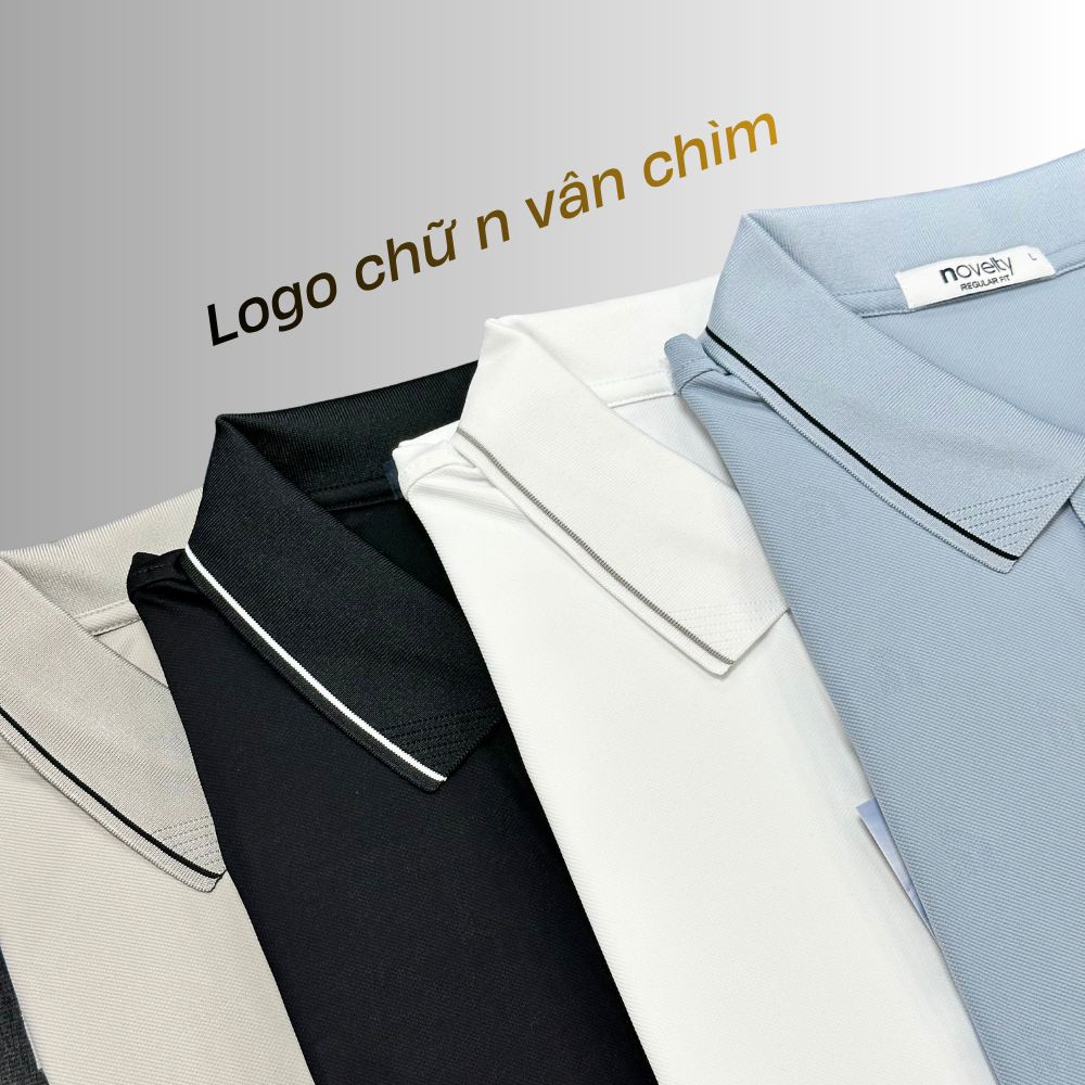 ÁO POLO NAM NOVELTY REGULAR FIT COOL FEELING TRƠN MÀU XANH NHẠT NATMMTMNER260893N
