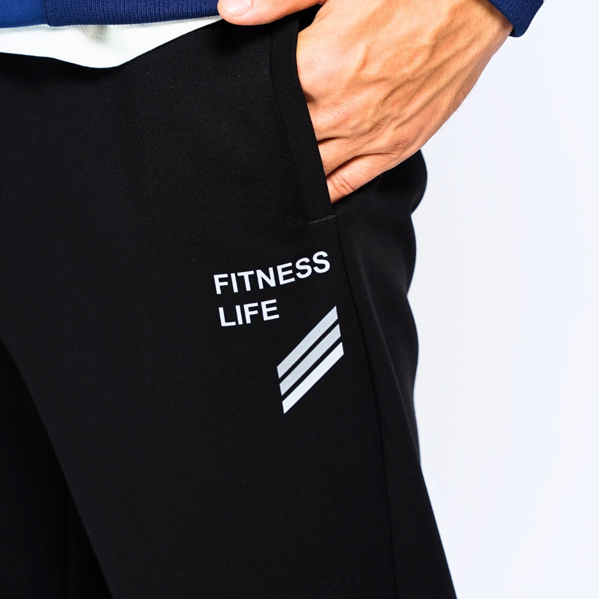 QUẦN JOGGER NỈ NAM NOVELTY REGULAR FIT MÀU ĐEN NQGMMDMT3R250559Q