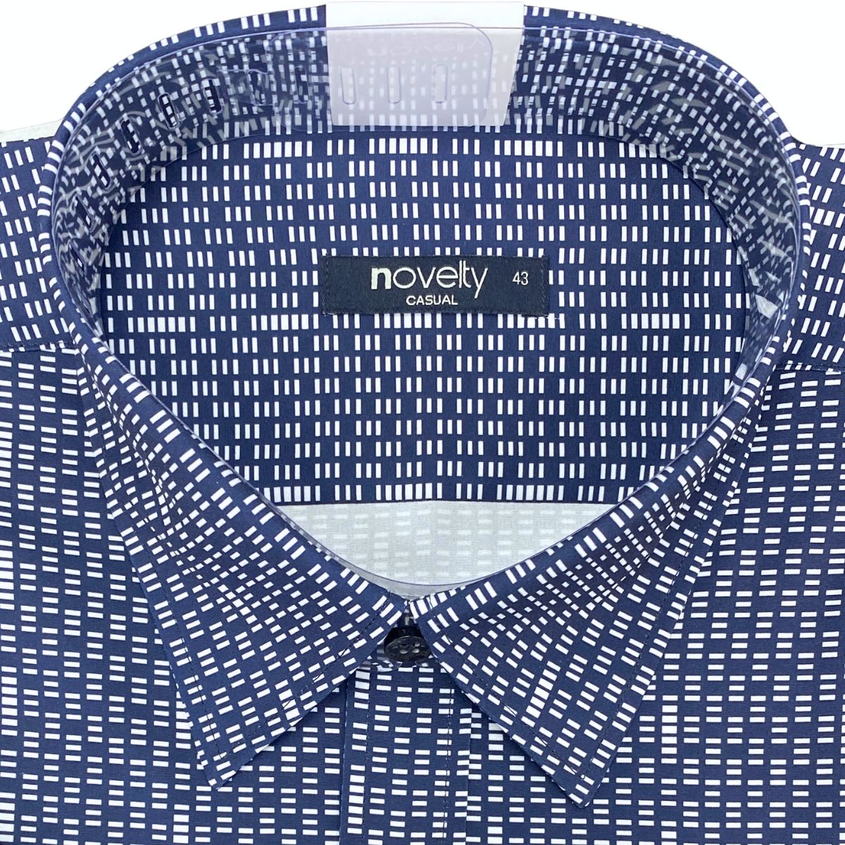 ÁO SƠ MI NAM NGẮN TAY NOVELTY CASUAL SPUN HOA VĂN XANH ĐEN NSMMINMSPB261188N