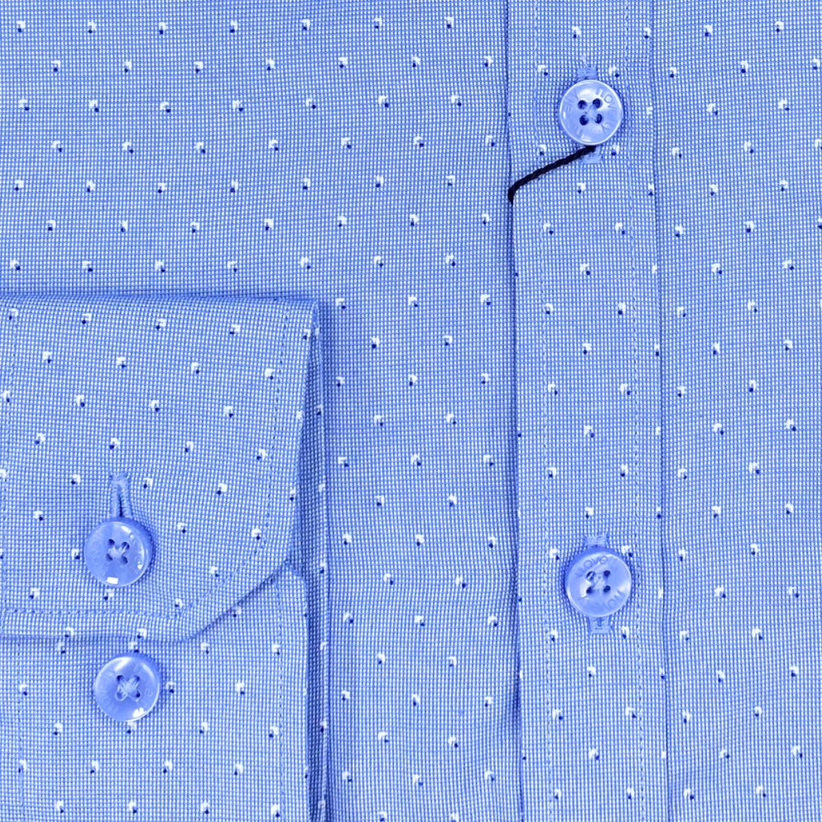 ÁO SƠ MI NAM DÀI TAY NOVELTY REGULAR FIT T/C RECYCLED HOA VĂN XANH NSMMINMRCR250658D