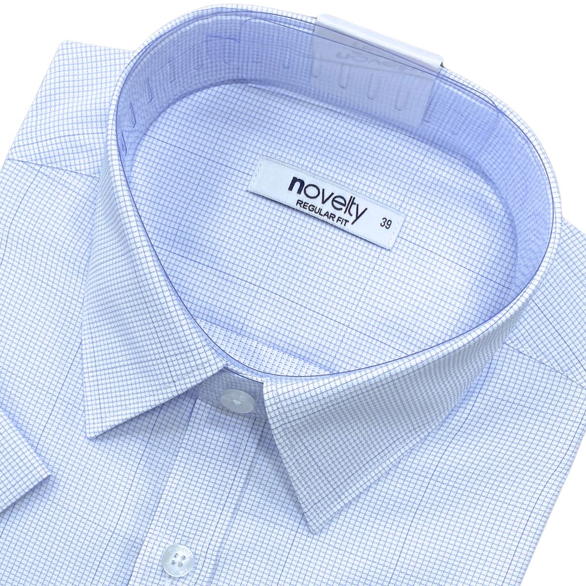 ÁO SƠ MI NAM NGẮN TAY NOVELTY REGULAR FIT RECYCLED T/C SỌC NHỎ NSMMSNMRCR250775N