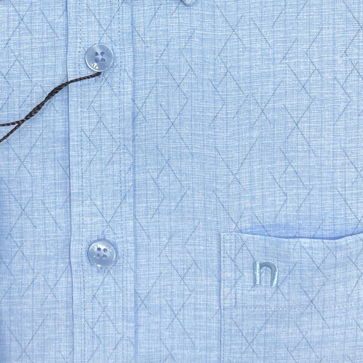 ÁO SƠ MI NAM DÀI TAY NOVELTY REGULAR FIT BAMBOO HOA VĂN XANH NHẠT NSMMINMT3R260791D