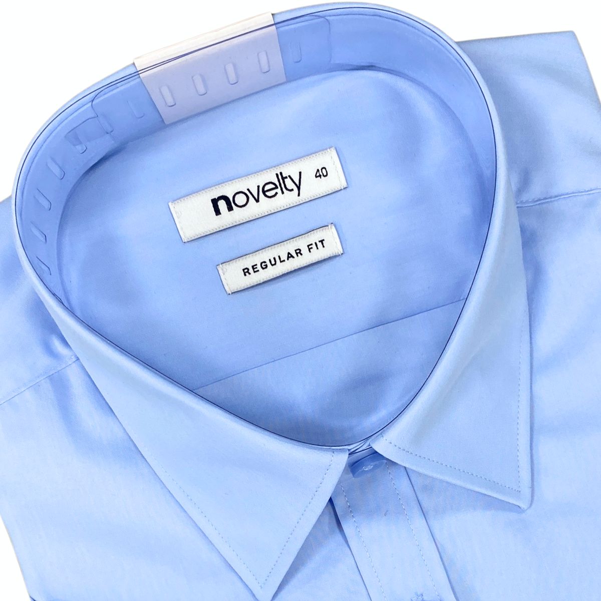 ÁO SƠ MI NAM DÀI TAY NOVELTY REGULAR FIT SPUN MODAL TRƠN MÀU XANH BIỂN NHẠT NSMMMNMT2R260949D