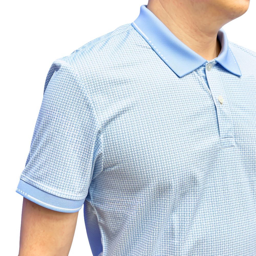 ÁO POLO NAM NOVELTY REGULAR FIT SPUN POLY HOA VĂN XANH NATMINMPLR261020N