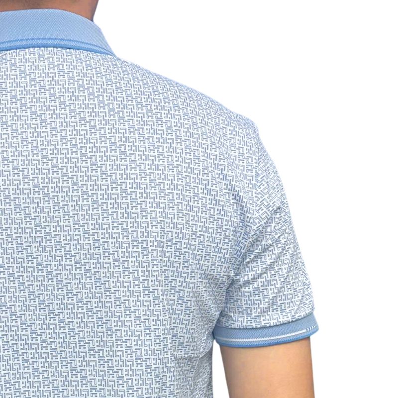 ÁO POLO NAM NOVELTY REGULAR FIT HOA VĂN XANH NATMINMPLR250737N