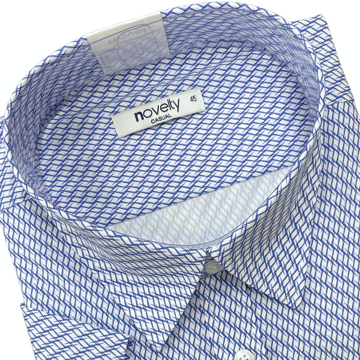 ÁO SƠ MI NAM NGẮN TAY NOVELTY CASUAL SPUN HOA VĂN TRẮNG NSMMINMSPB260804N