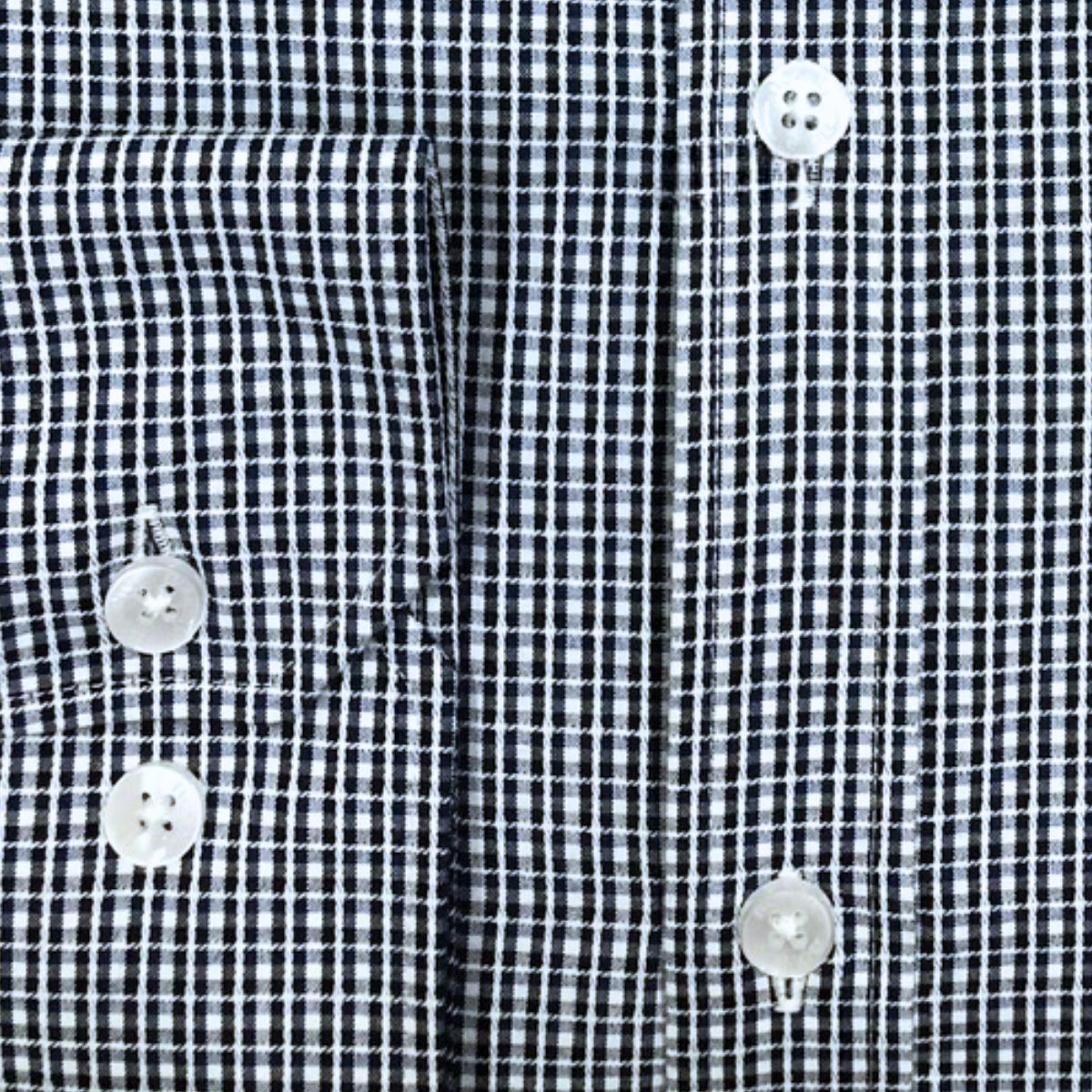ÁO SƠ MI NAM DÀI TAY NOVELTY CLASSIC RECYCLED T/C CARO XANH ĐEN NSMMCNMRCC260879D