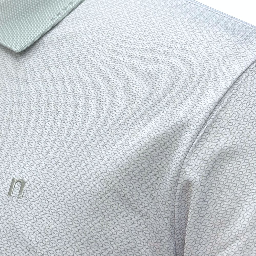 ÁO POLO NAM NOVELTY REGULAR FIT TENCEL HOA VĂN XÁM NATMINMT3R260896N